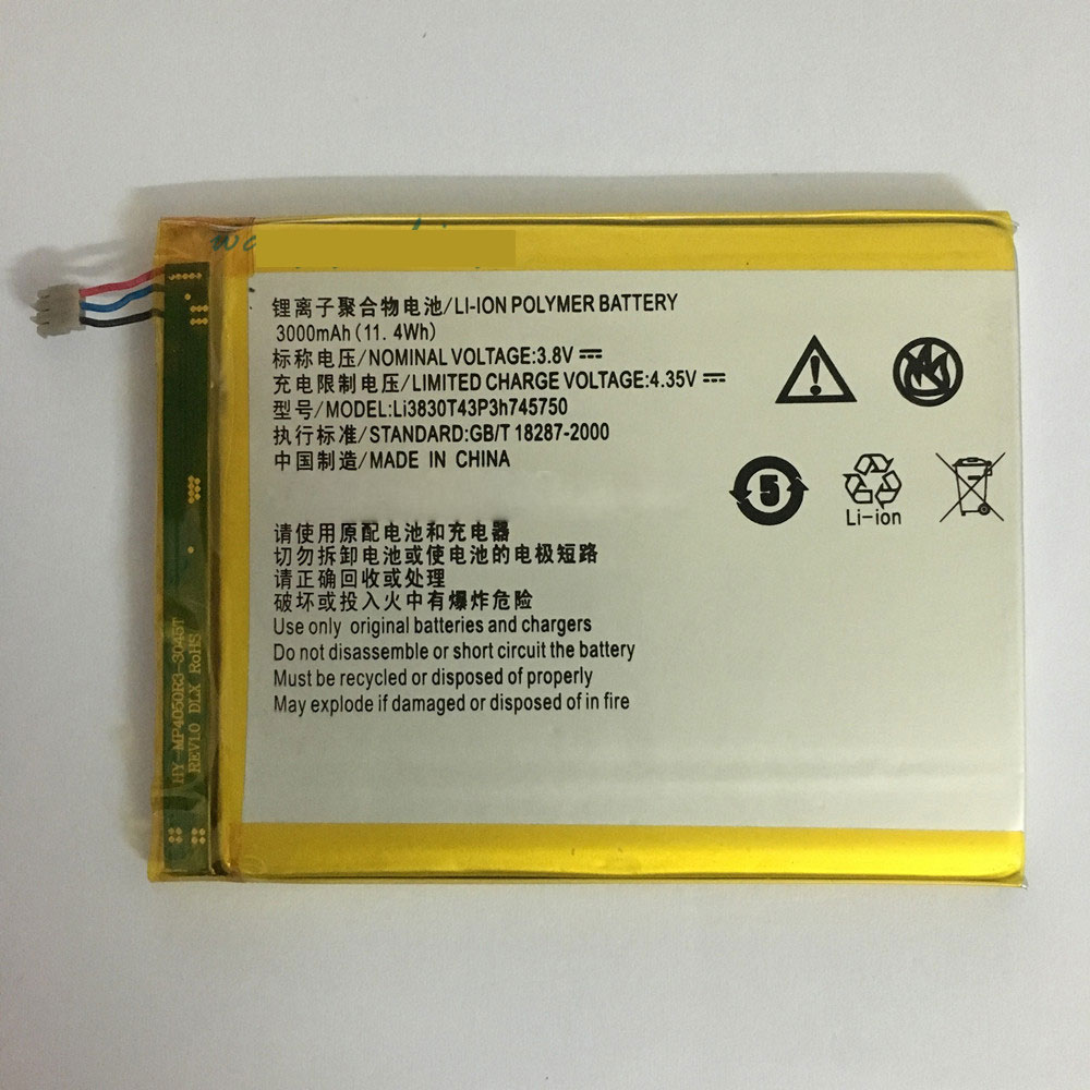 Batería para ZTE S2003/2/zte-li3830t43p3h745750